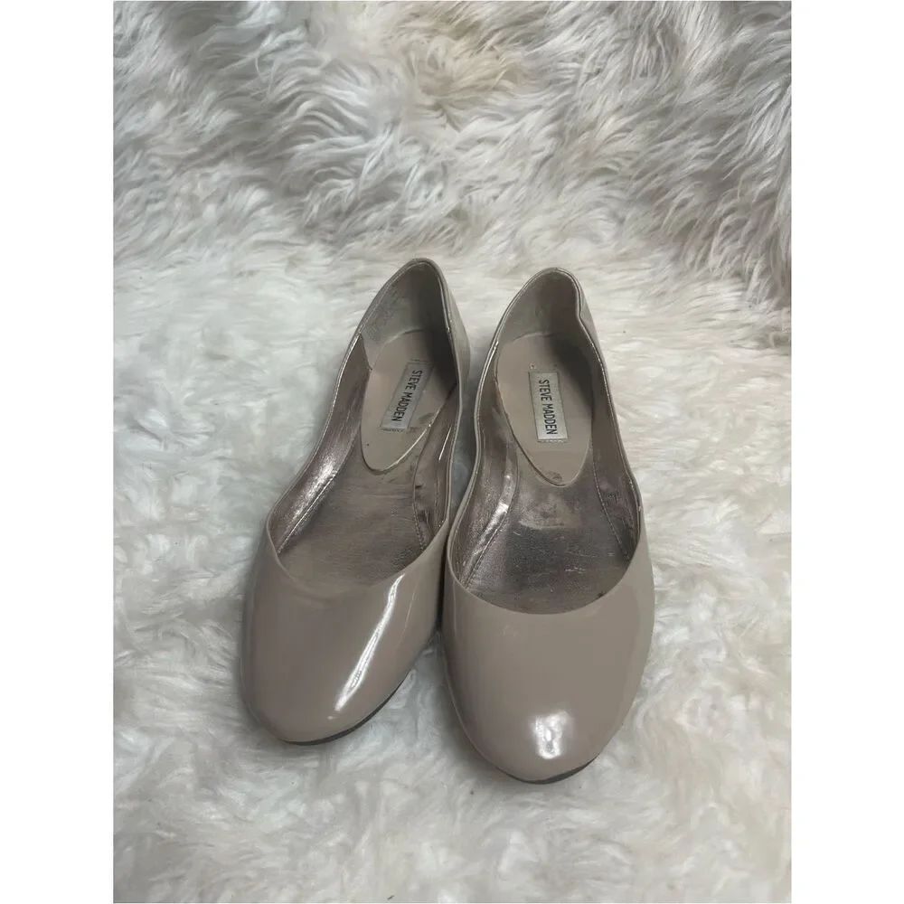 Steve Madden Nude Patent Ballet Flats